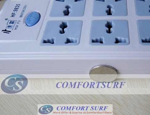 8 in 1 Power Extension Plug Socket with Hidden Quadband GSM Listening Spy Device